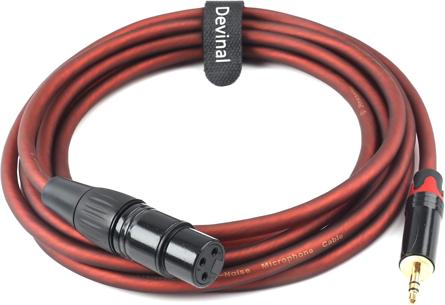 Devinal XLR to 1/8" inch Balanced Microphone Cable, 3.5mm to 3 Pin XLR Female Interconnect Adapter, XLR Female to Mini Jack Stereo Audio Connector, for Computer, Cameras, Speakers 10 Feet
