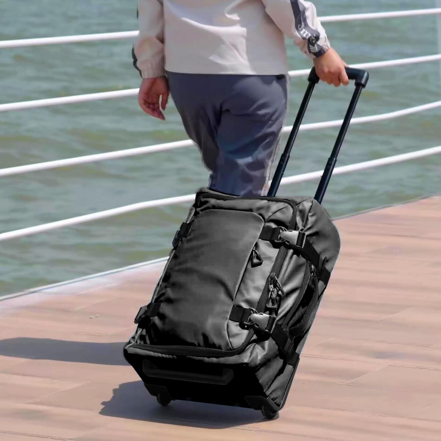 Traveler's Choice Softside Upright Wheeled Duffel Bag - Image 3