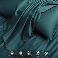 Vista 147 de MooMee Queen Duvet Cover Set, 100% Extra Long Staple Cotton 600 Thread Count Sateen Silky Soft Breathable Durable Luxury Hotel Quality Bedding Set