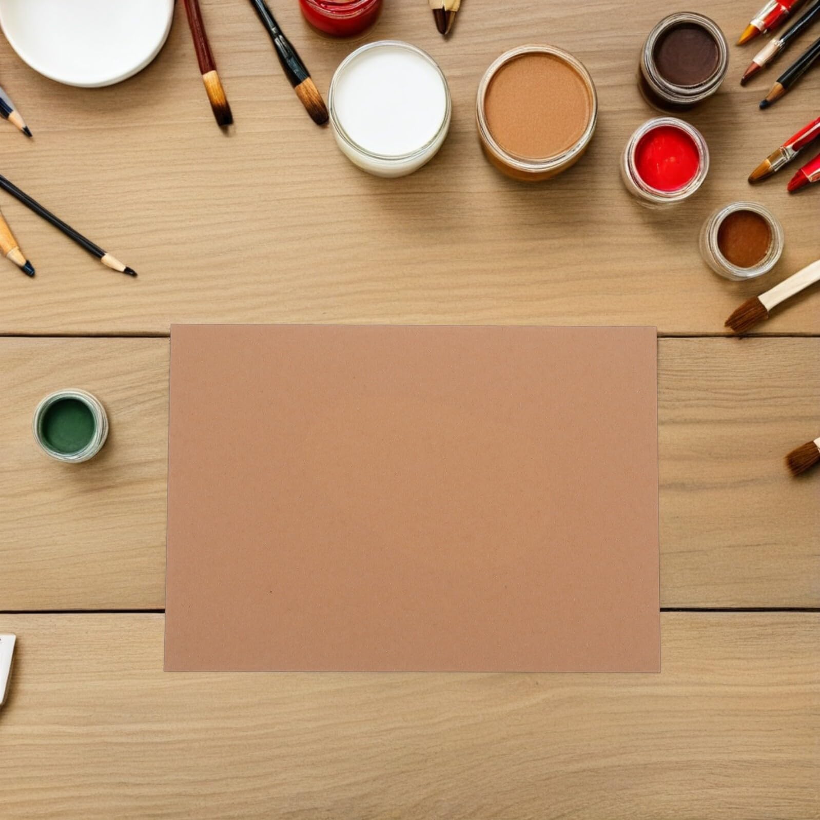 TINEASUR 120 Arkuszy Arkuszy Gruby Brązowy Papier Kraft Do Pasteli i Akwareli Karton Do Ręcznie Robionych Kartek Papier Kraft bez Nadruku Szkicowania i Kreatywnych Projektów Plastycznych