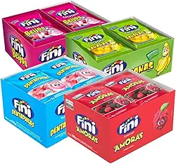 KIT 48 Pacotinho Fini 15g cada Beijinho Banana Dentadura Amora