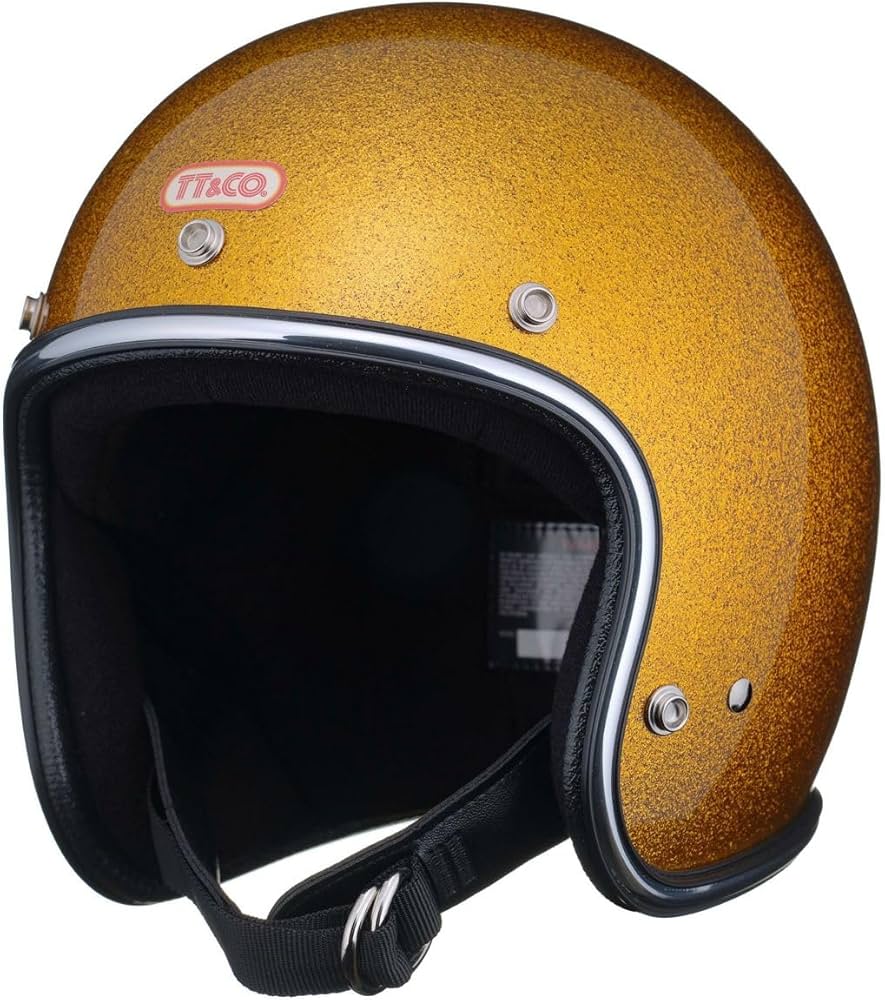 Amazon.com: TT&CO Retro Motorcycle Helmet TT05JG 3/4 Open Face