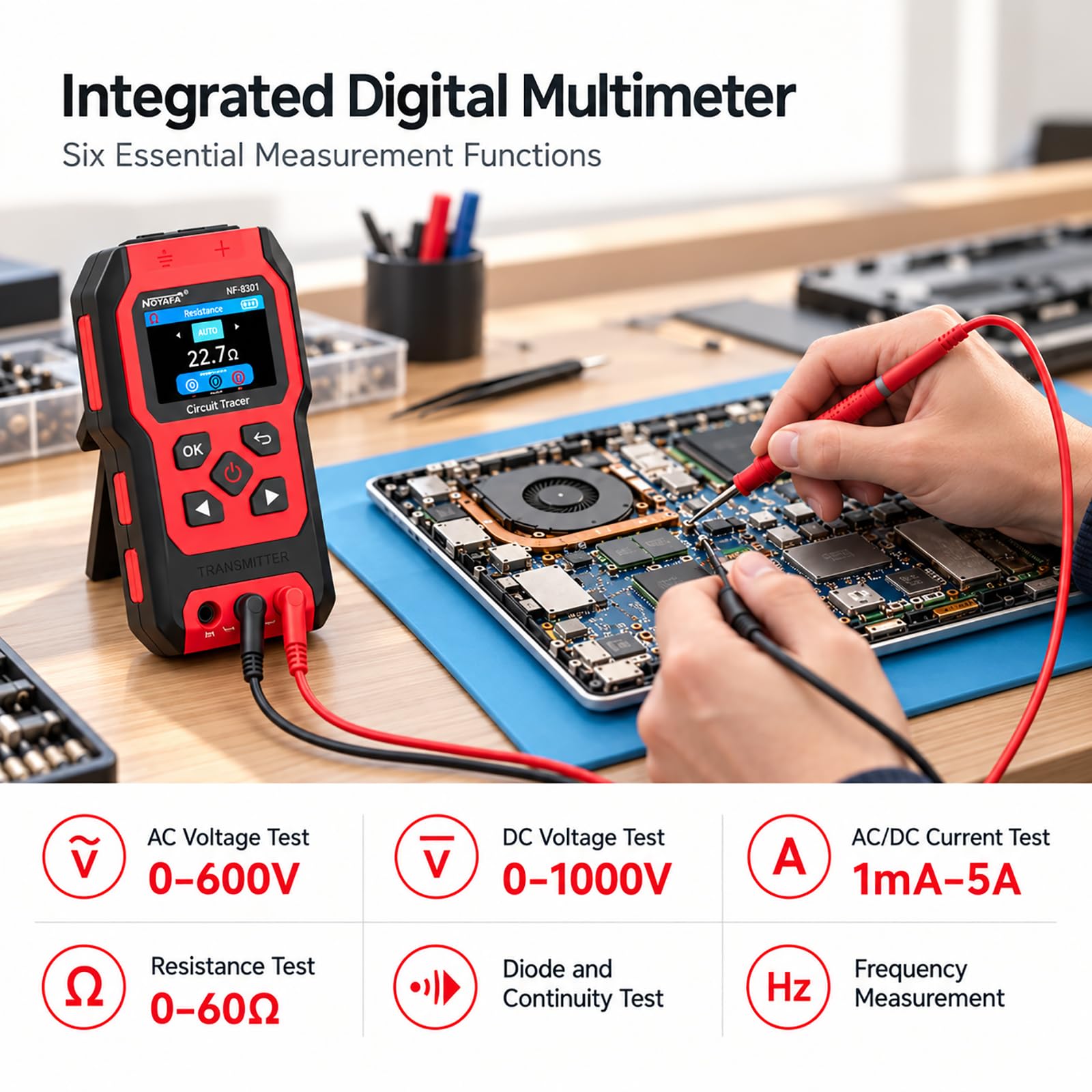 NOYAFA NF-8301 Circuit Tracer - Underground Wire Locator -5 NOYAFA NF-8301 Circuit Tracer - Underground Wire Locator -5
