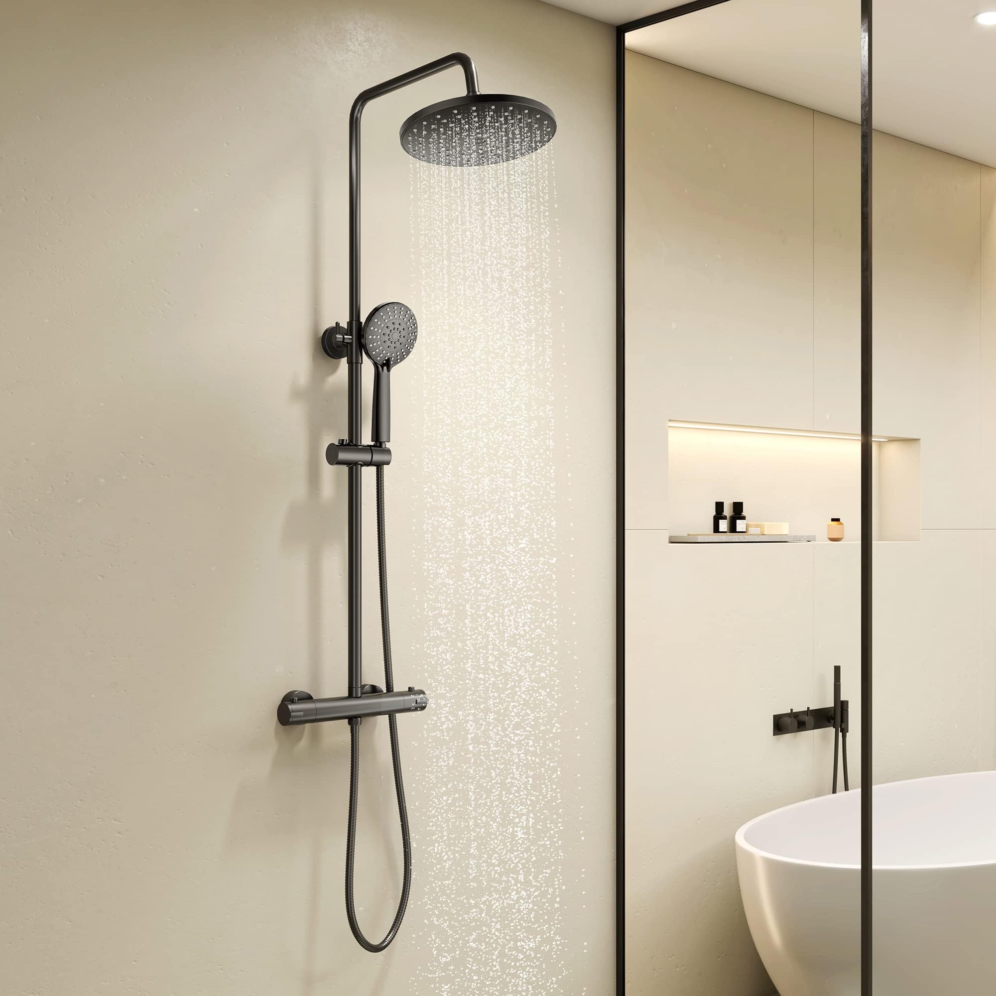 AIMOYO Colonne de Douche Rétro Laiton Système de Douche Réglable