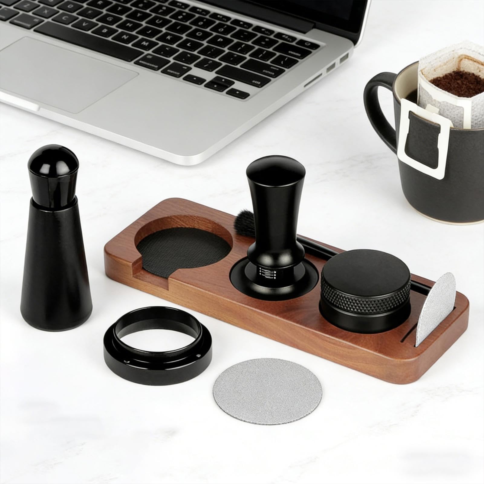 Ręczne ubijaki do espresso Zestaw do ubijania kawy 58 mm do kolanka | Ubijak do mielonej kawy espresso Do kawiarni, biura, na blat kuchenny, użytku domowego, w kuchni, zastosowań komercyj