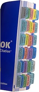 Book Tabs for The Bluebook: A Uniform System of Citation 21st Edition. Laminated, Durable, Color-Coded Repositionable Tabs (Book not Inlcluded)