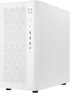SilverStone Technology FARA R1, White, Solid Side Panel, Mid-Tower ATX Case with Micro-ATX and Mini-ITX Support, SST-FAR1W