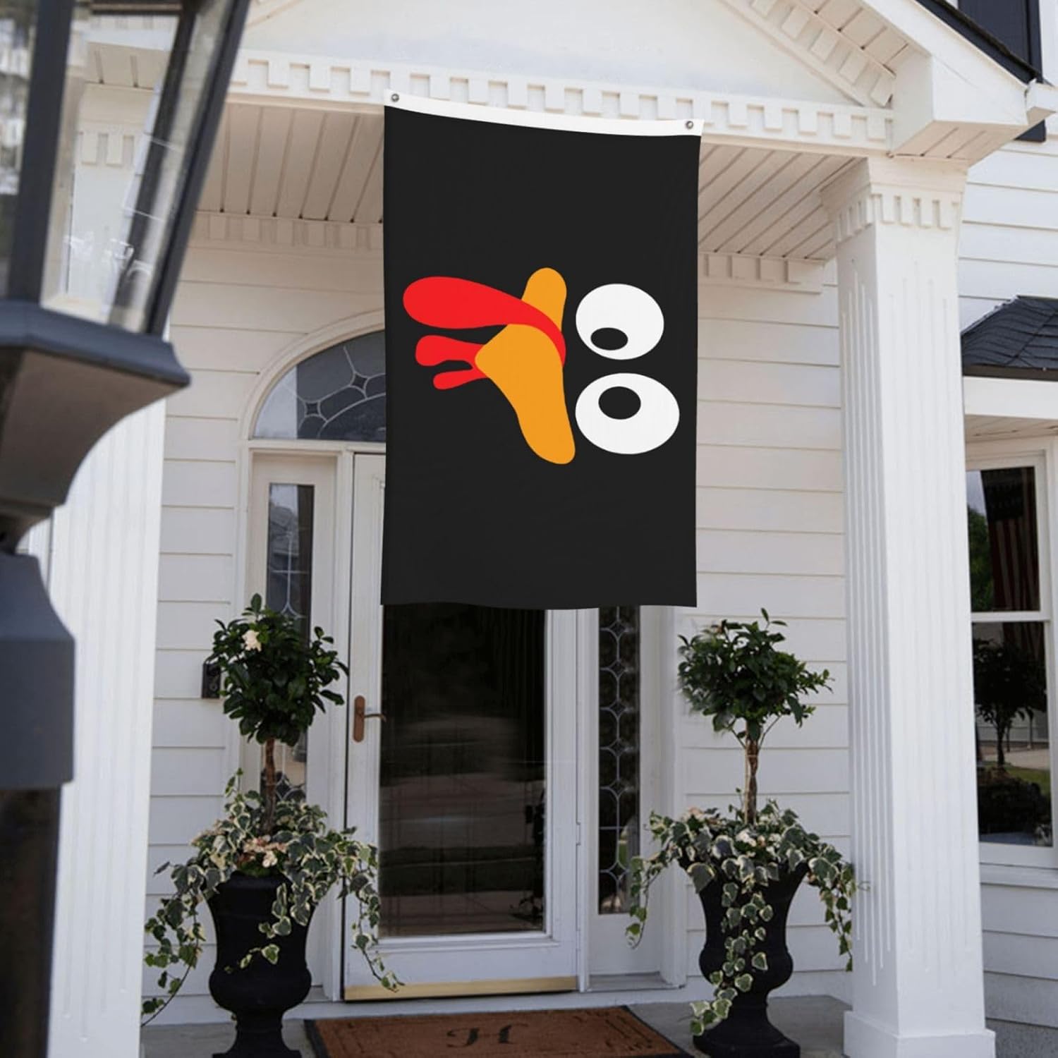 Funny Thanksgiving Turkey 3x5 Double Sided Flag Fade Resistant Banner Polyester Flag with 2 Brass Grommets For Indoor Outdoor