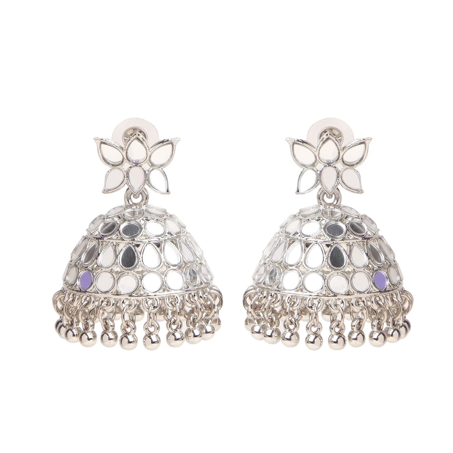 XPNSV Oxidised Jhumka Earrings | Anti Tarnish, Light Weight, Diwali Special Jewellery for Women, Girls and Her (Lotus Mirror Jhumka) (B0CLB349G2) Amazon Price History, Amazon Price Tracker