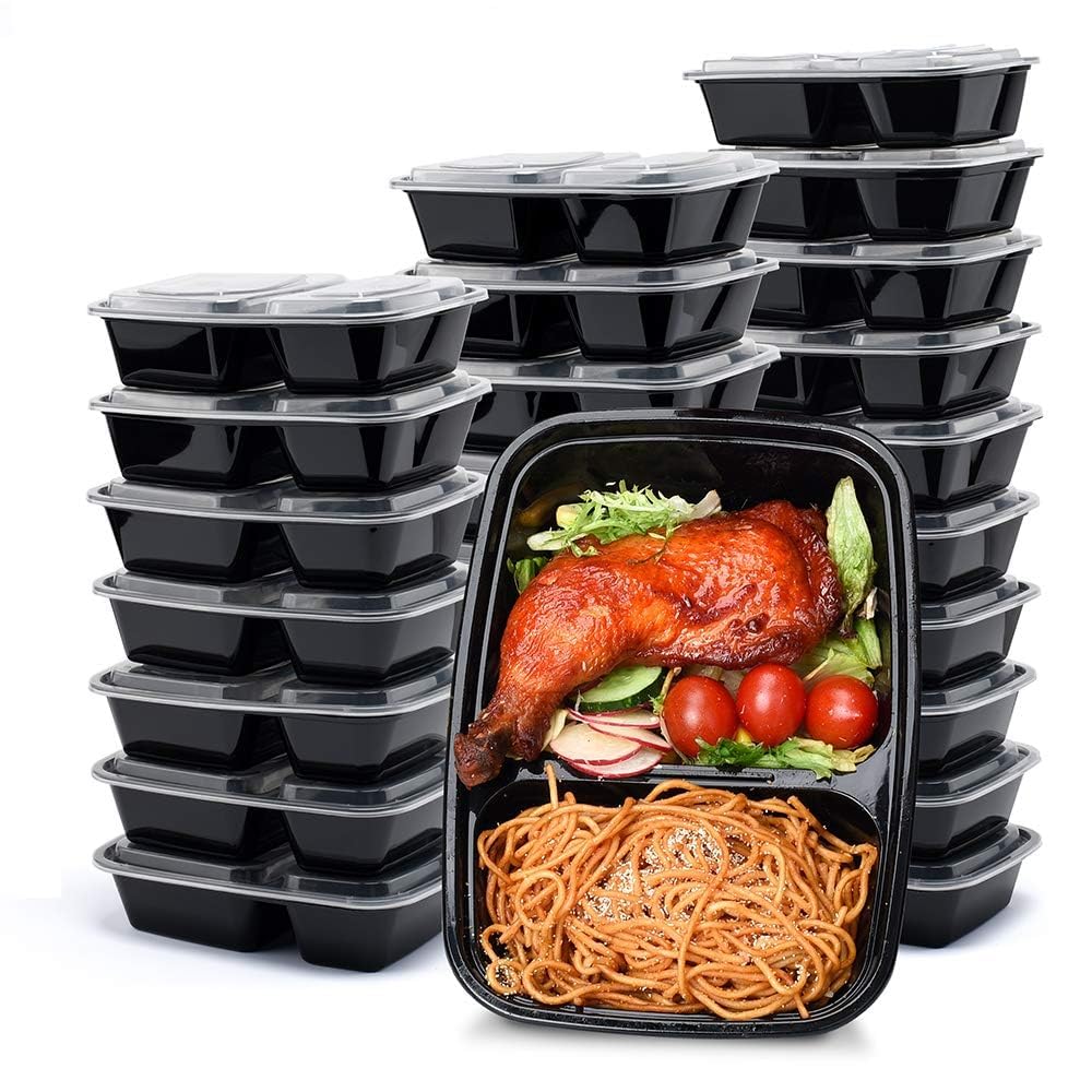 Glotoch 20 Pack 32OZ Meal Prep Containers Reusable Microwave Safe,Extra Large &Thick Food Storage Containers With Lids, Durable Bento Boxes BPA-free, Stackable,Dishwasher/Freezer Safe