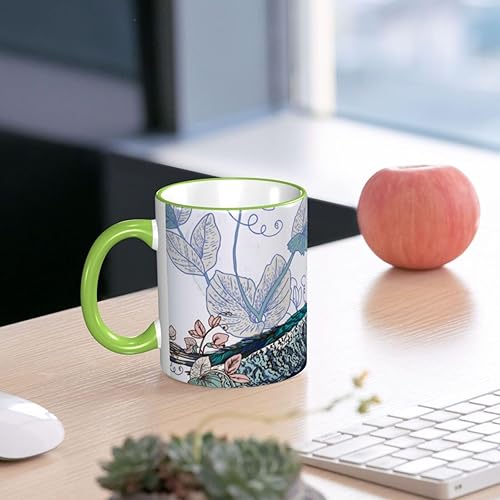 Miniatura 6 de Vintage Peacock And Floral Coffee Mug Coffee Cups Ceramic with Handle,Tea Cups Mug tazas para cafe Drinking Cups Gifts for Women Men,Unique Coffee