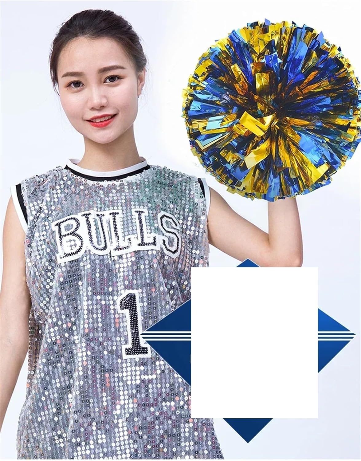 Dance Cheerleading Pompoms, Cheerleading Pom Poms Multicolor 28cm 2 Pcs