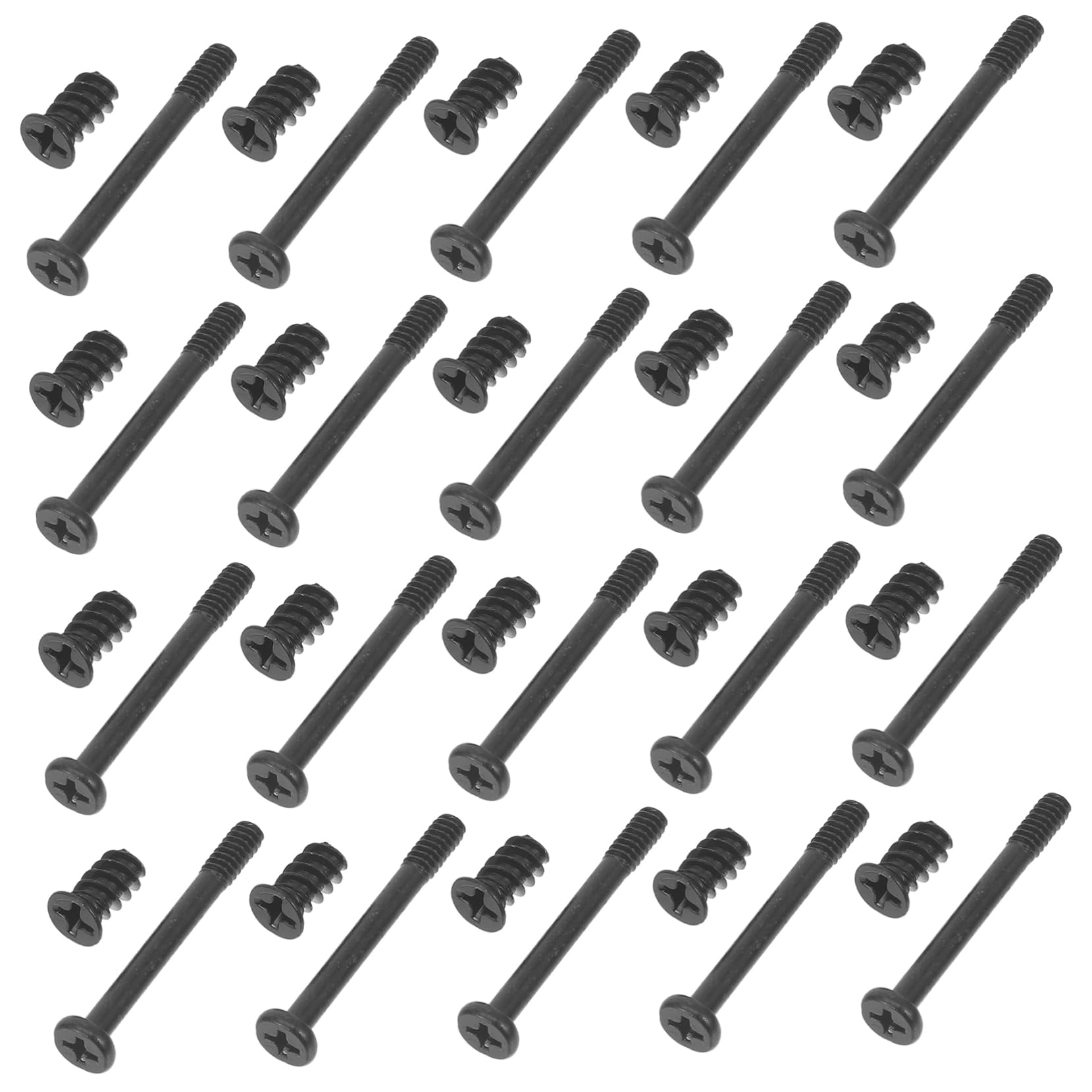 HOLIDYOYO 60Pcs Case Fan Screw Set Long Short Flat Head Tapping Screws for Cooling Fan Mounting Screws for Computer and Radiator Fans