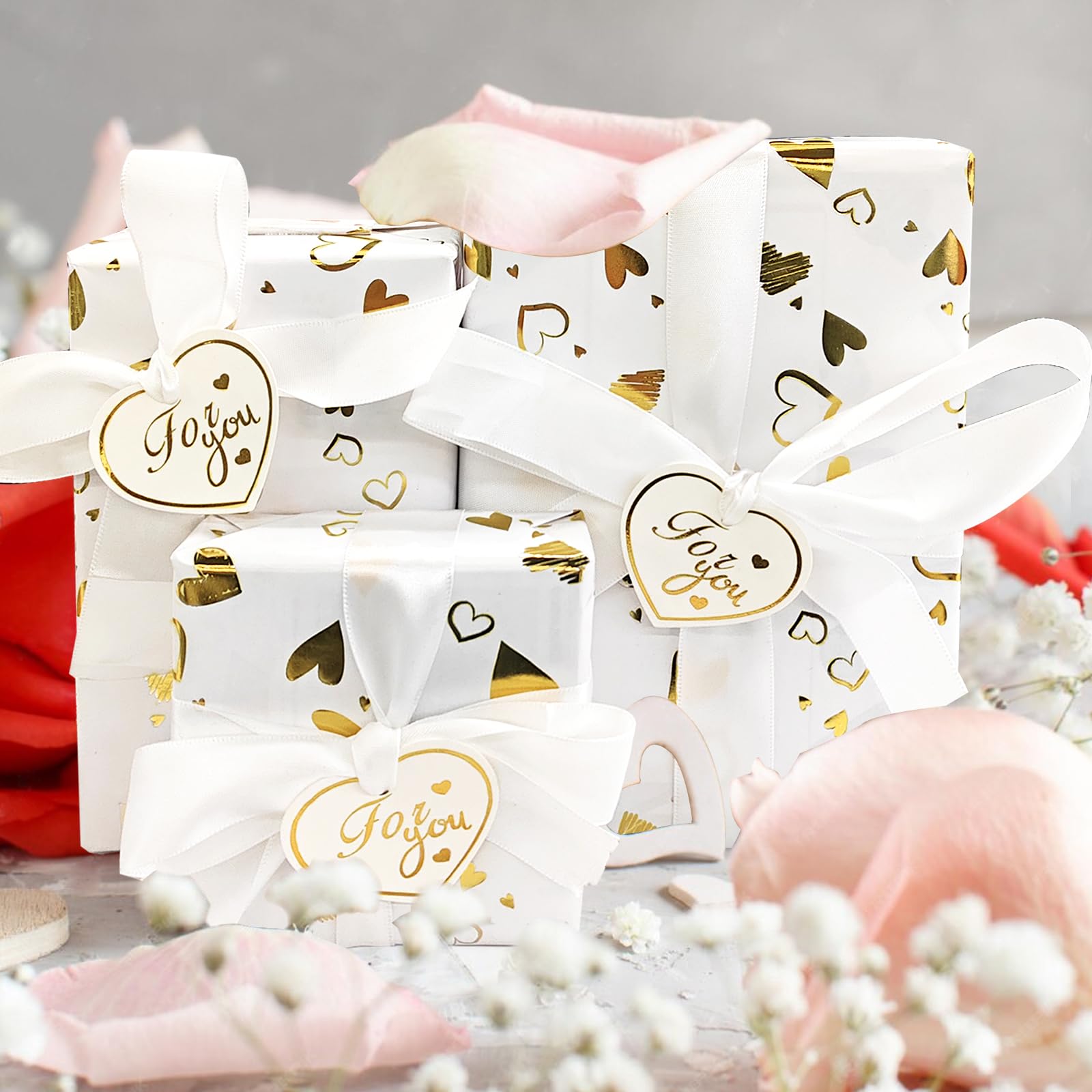 WRAPAHOLIC - Papel De Regalo De Papel Kraft 3D Para El Día De San