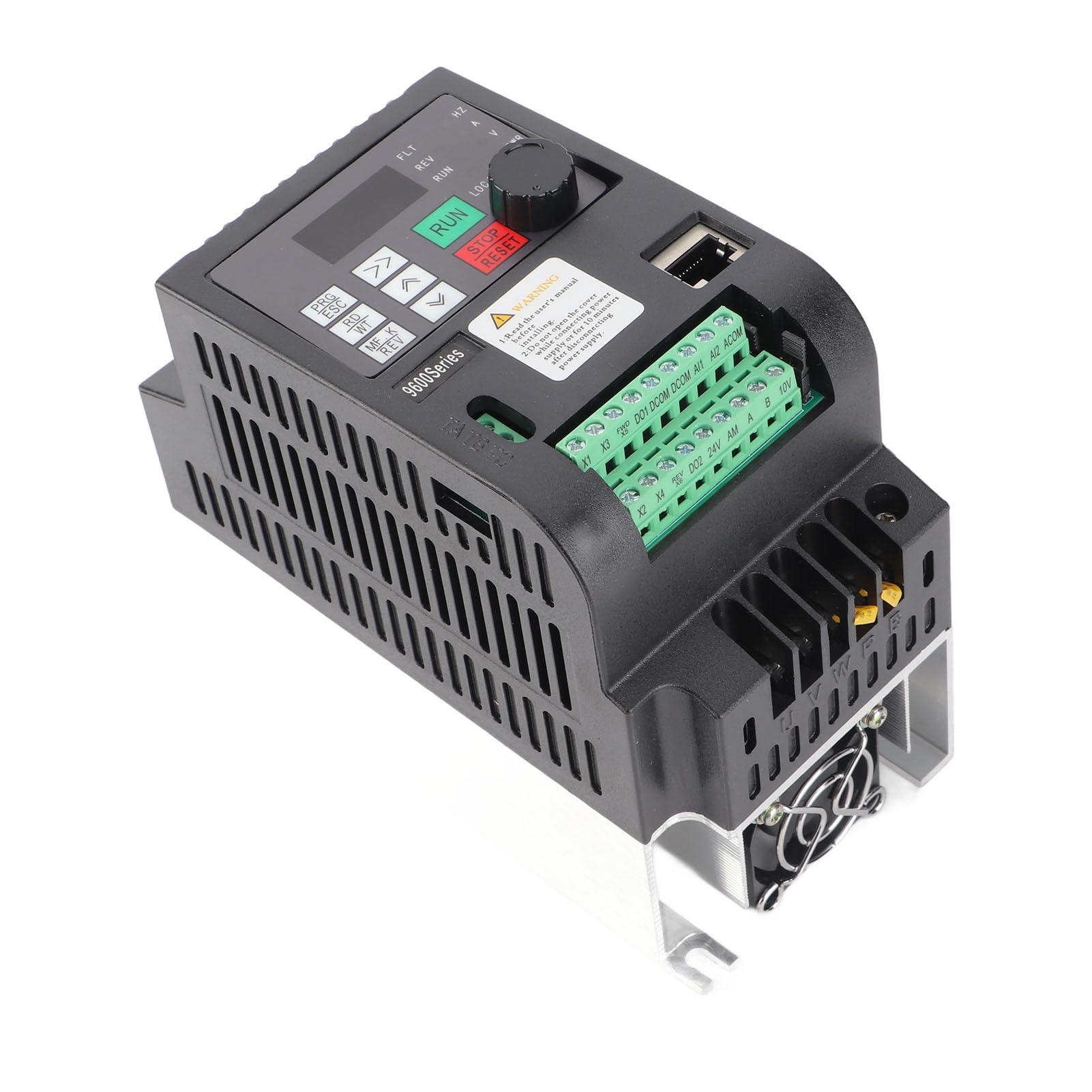 Azionamento a Frequenza Variabile 1,5KW Convertitore di Frequenza Monofase 220V 1 Ingresso Uscita SFVC e Controllo V F da 0 a 600Hz per Controllo velocità Motore Pompe Ventilatori Macchine