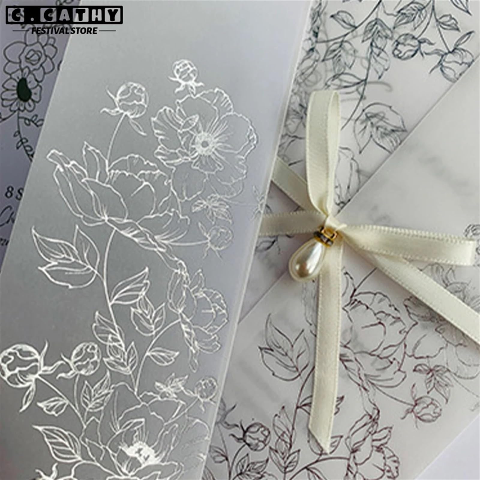 Einladungskarten Hochzeit 50 Stück Einladungen zur Hochzeit, Verlobung, Abschluss, Geburtstag, Grußkarte, Partyzubehör, Geschäft(Rose Gold)