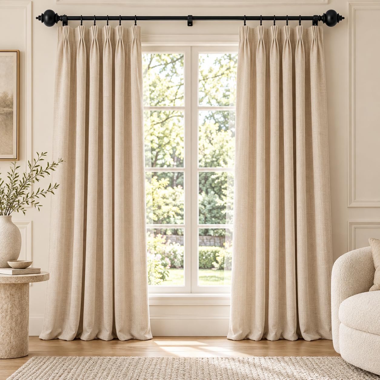 Adjustable Curtain Rod - 28-84 Inch Black -2 Adjustable Curtain Rod - 28-84 Inch Black -2