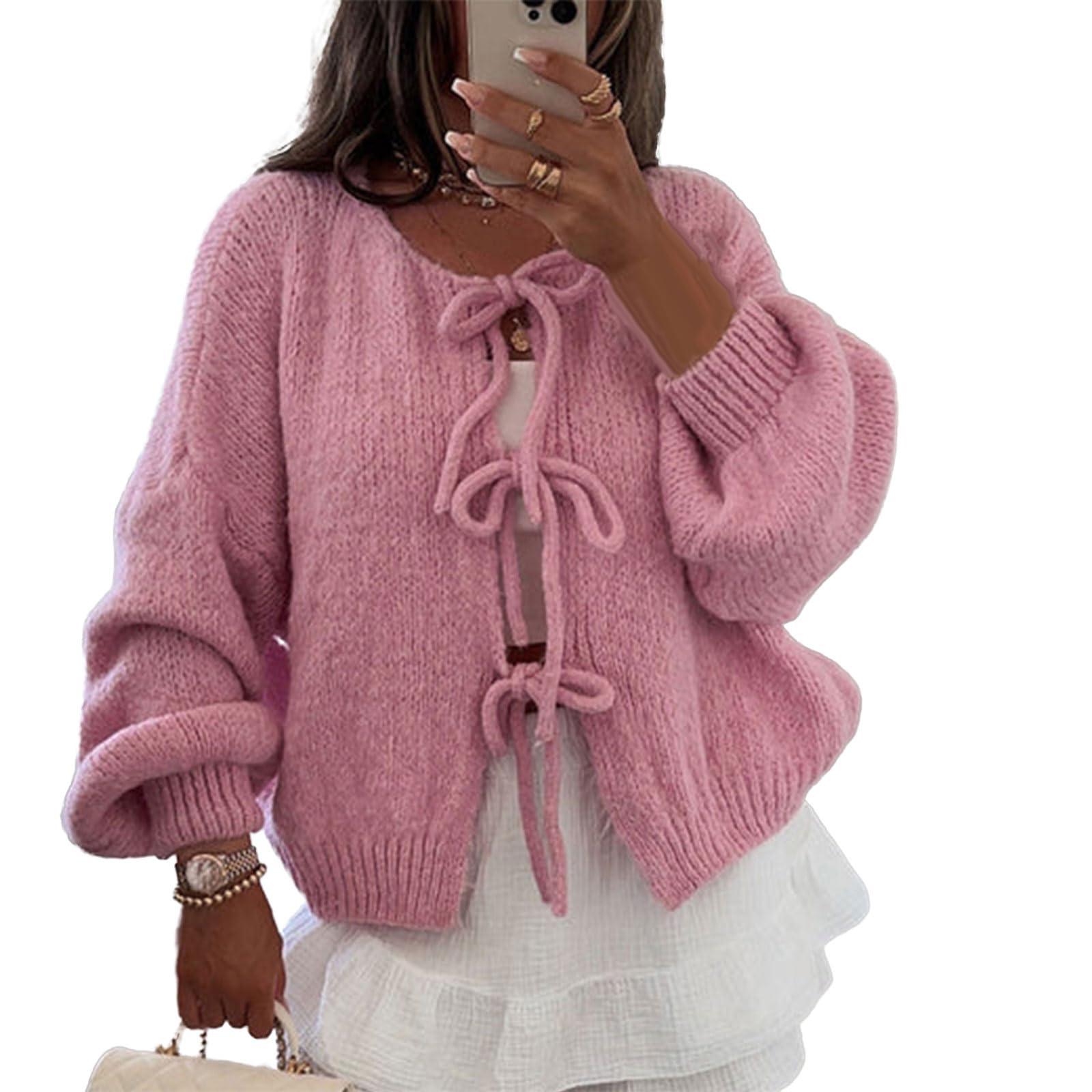 épine lace bare top & cardigan set pink épine - épine lace bare top & cardigan set ピンクの通販 by