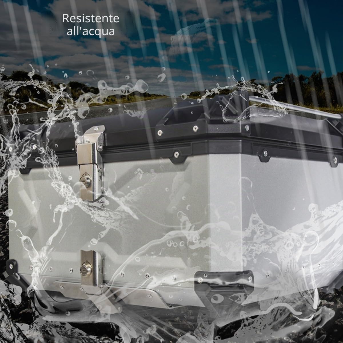 Bauletto Per Moto In Alluminio 28L 36L 45L 55L 65L 80L 100L Bauletto Posteriore Impermeabile Con Serratura Di Sicurezza