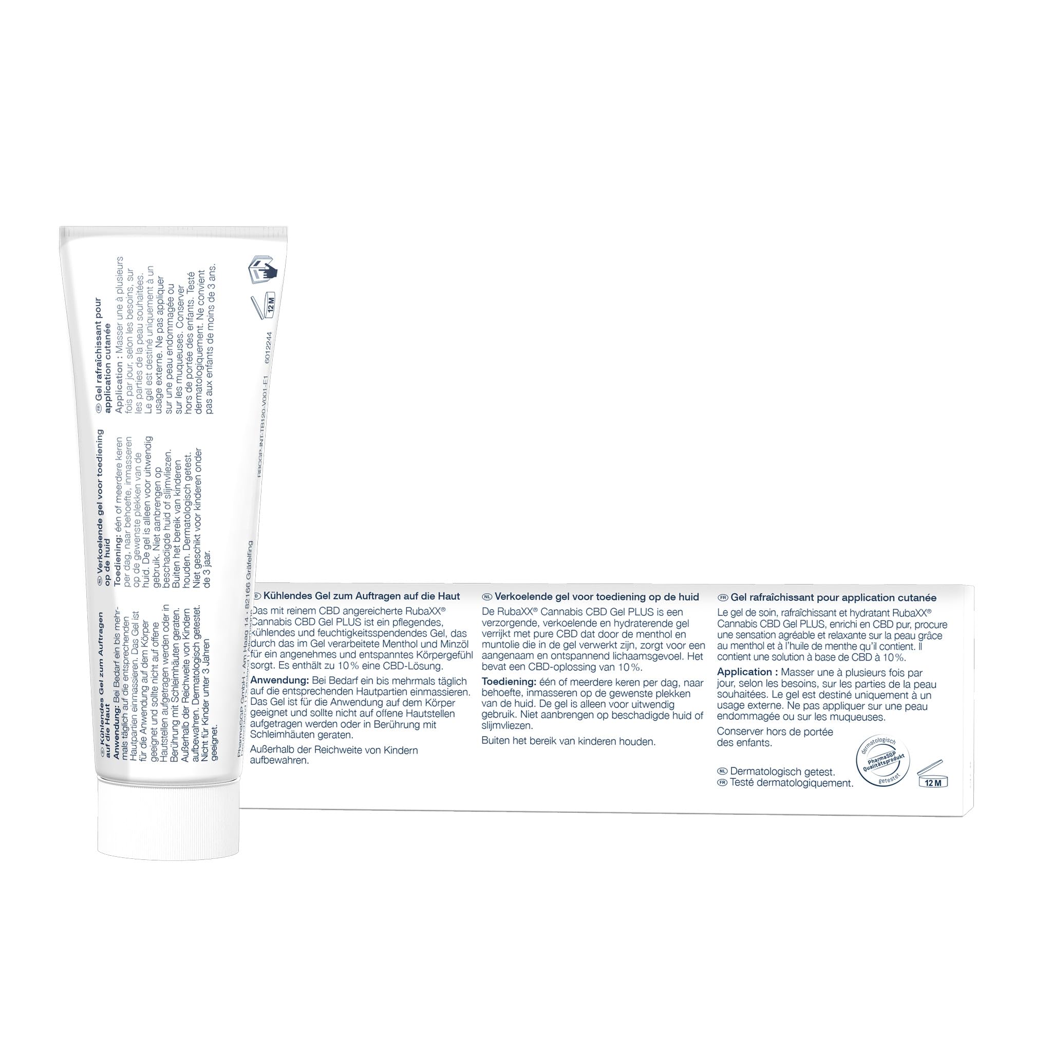 Rubaxx® CBD Gel PLUS [120 ml] - NEUE STARKE Dosierung mit 1080mg CBD - CBD-PLUS-KOMPLEX mit 3-fach-Aktiv-Prinzip - zur Massage von Muskel- und Gelenkregionen wie Beine, Rücken oder Nacken