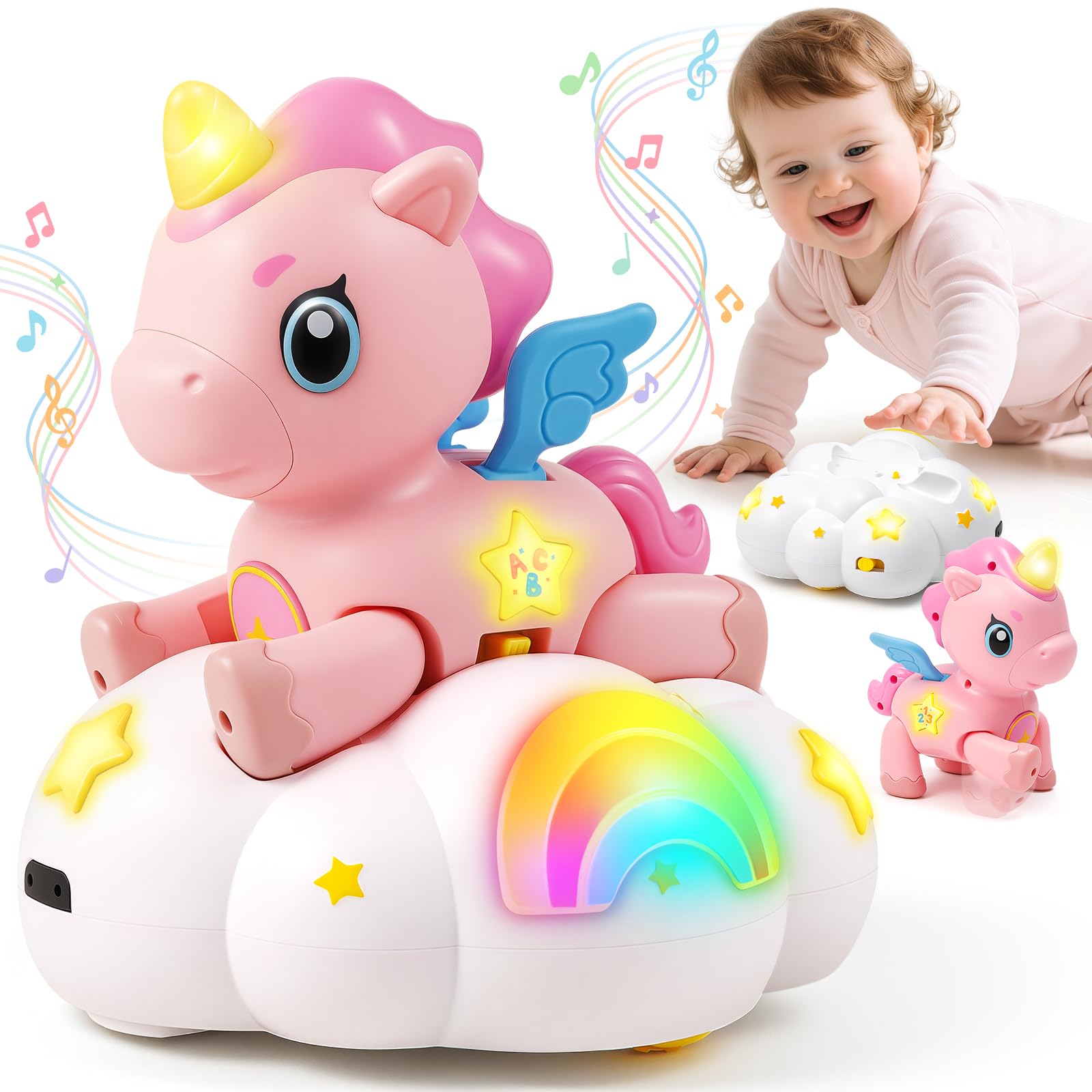 Amazon.com: Jyusmile Musical Crawling Baby Toy 6-12 Months+