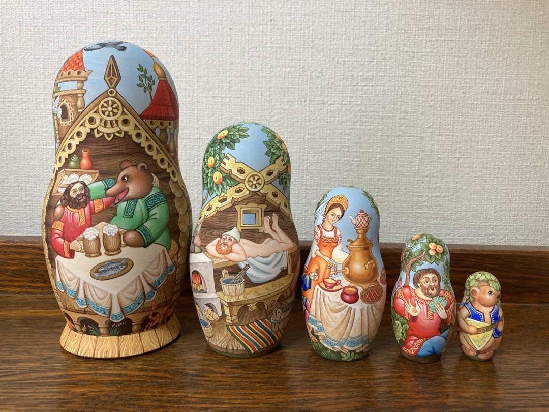 ロシア雑貨☆イコン マトリョーシカ熊(5P)オルガ作コブロフ工房 Amazon | ロシア雑貨イコン マトリョーシカ熊(5P)オルガ作