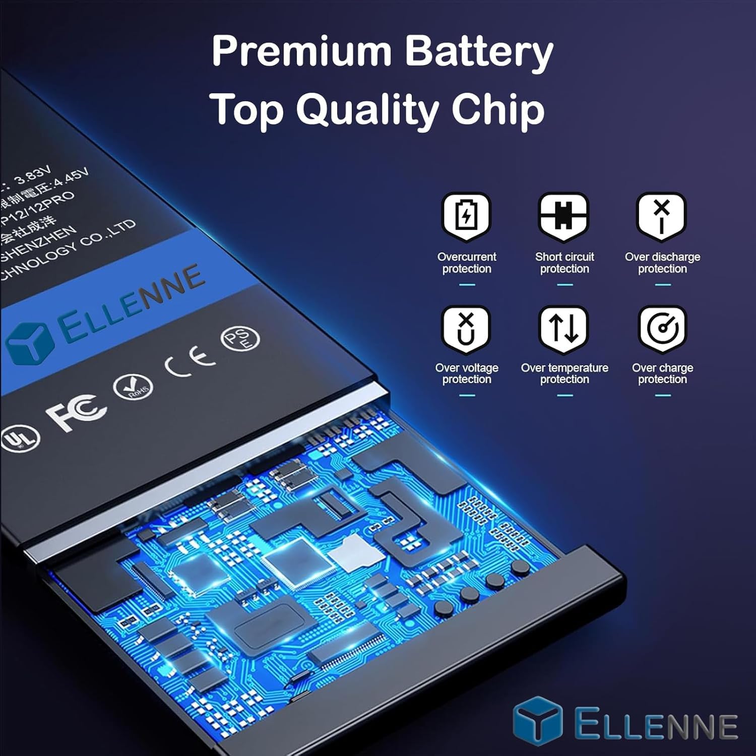 ELLENNE COVER BATTERIA PER IPHONE 6 6S 7 8 PLUS 5.5" RICARICABILE 6200mAh | COVER CON BATTERIA INTEGRATA PER IPHONE 6 6S 7 8 PLUS 5.5" BATTERY CASE RICARICABILE SLIM SOTTILE 6200mAh