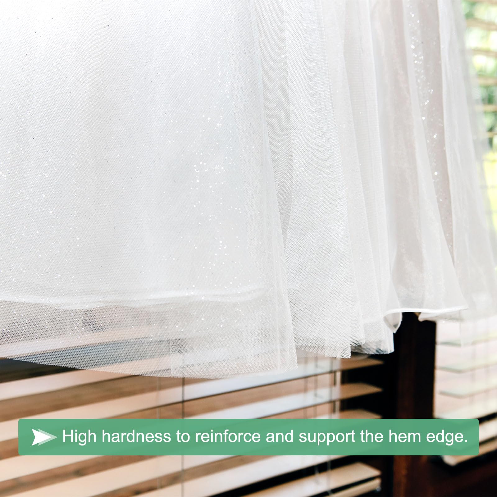 Passamaneria In Crine 2.5cm X 25 Iarde - Rinforzo Per Abiti Sposa E Gonne