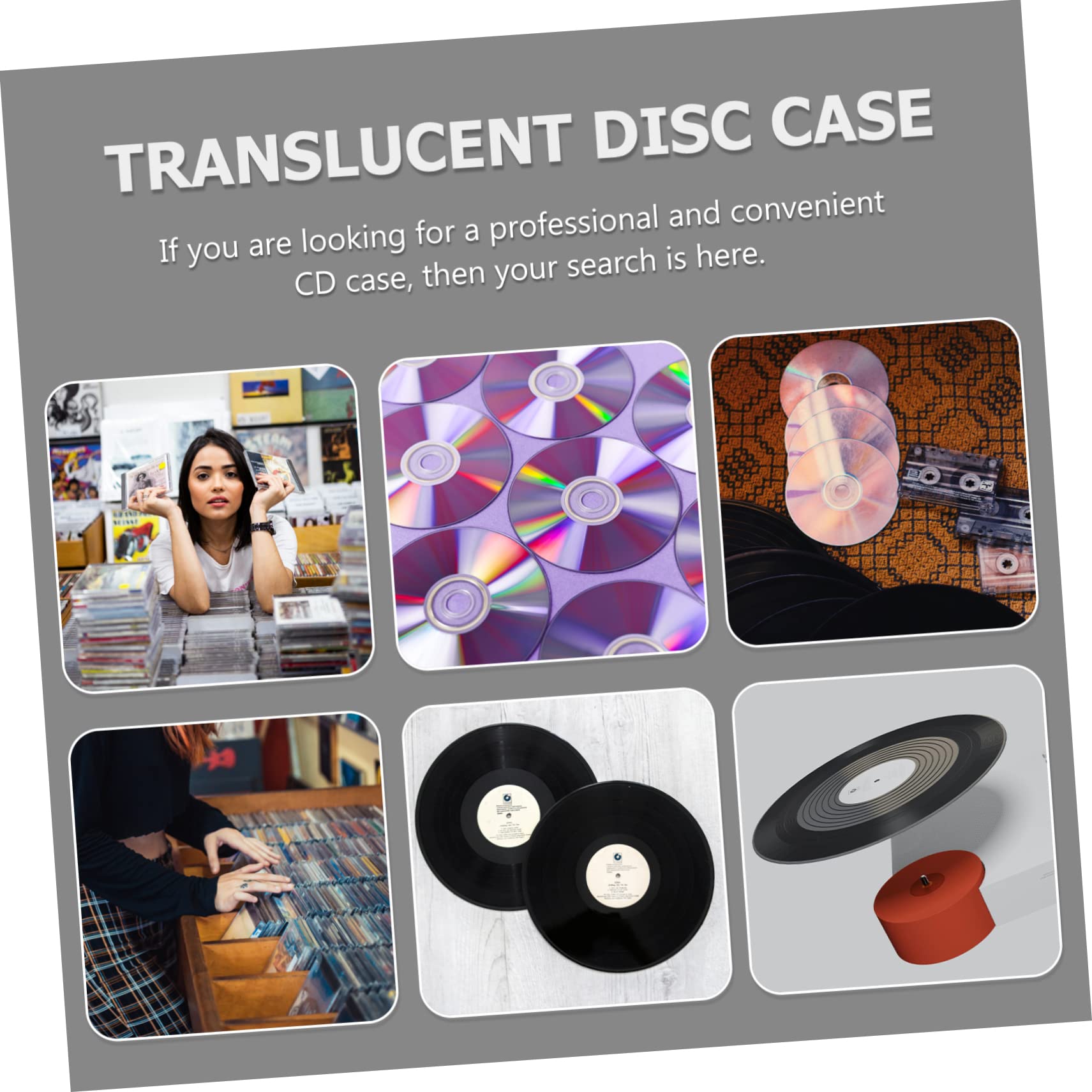 balacoo 12Pcs CD DVD Storage Boxes Durable Plastic Protective Casing for Discs Lightweight Portable Design for Travel Home Organization from Scratches and Dirt