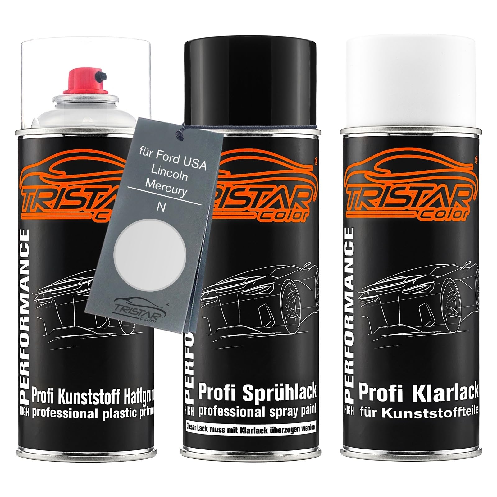 TRISTARcolor Zestaw lakieru w sprayu do plastiku do Ford USA N Pastel Blue