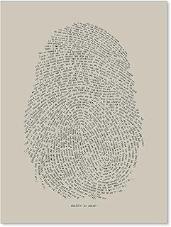 OMANI God's Fingerprints Beige Wall Art Christian Thumbprint Jesus Bible Verse Posters Boho Sketch Canvas Prints for Living Room Bedroom Dorm 12X16 inch Unframed