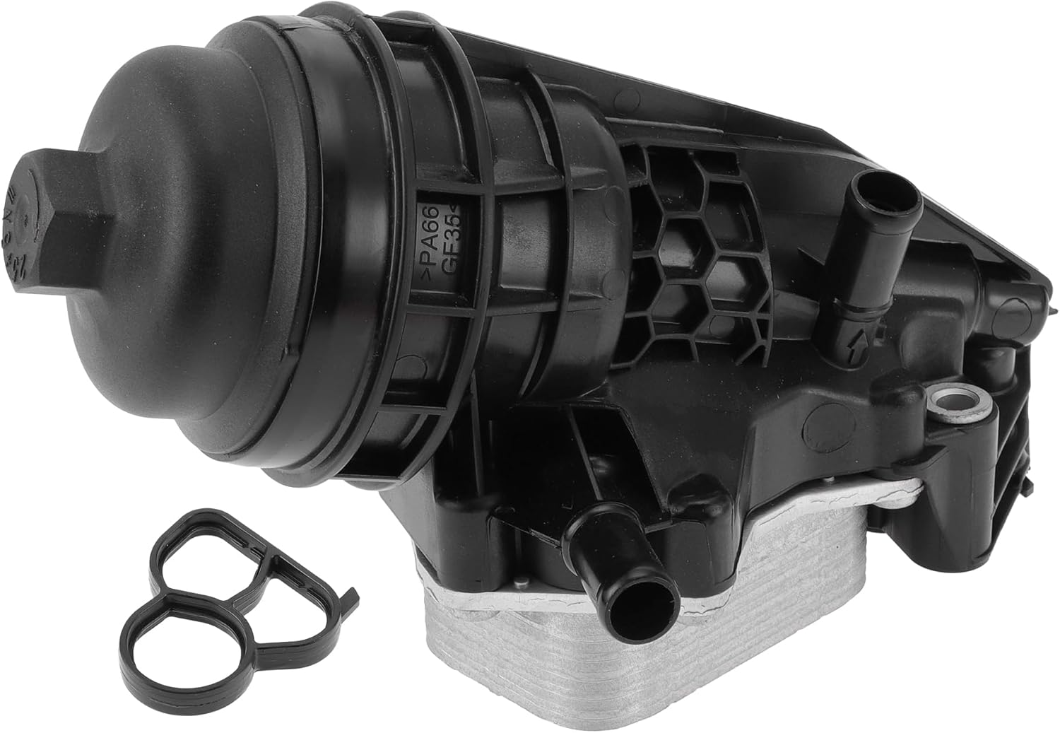 1pc Engine Oil Cooler Oil Filter Housing Adapter Assembly for Mercedes-Benz GLA250 2014-2019 Oil Cooler No.A2701800610 Silver Tone Upgraded Aluminum Alloy