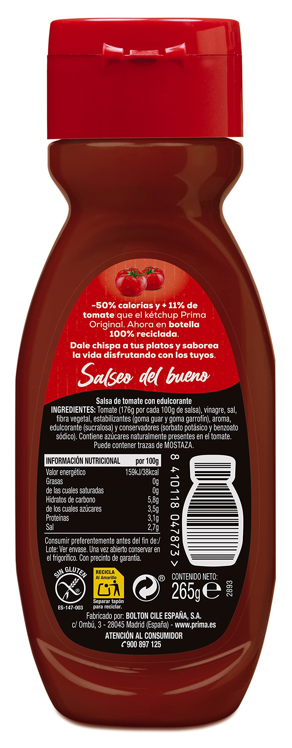 Prima Cero sin azúcares añadidos 265 g
