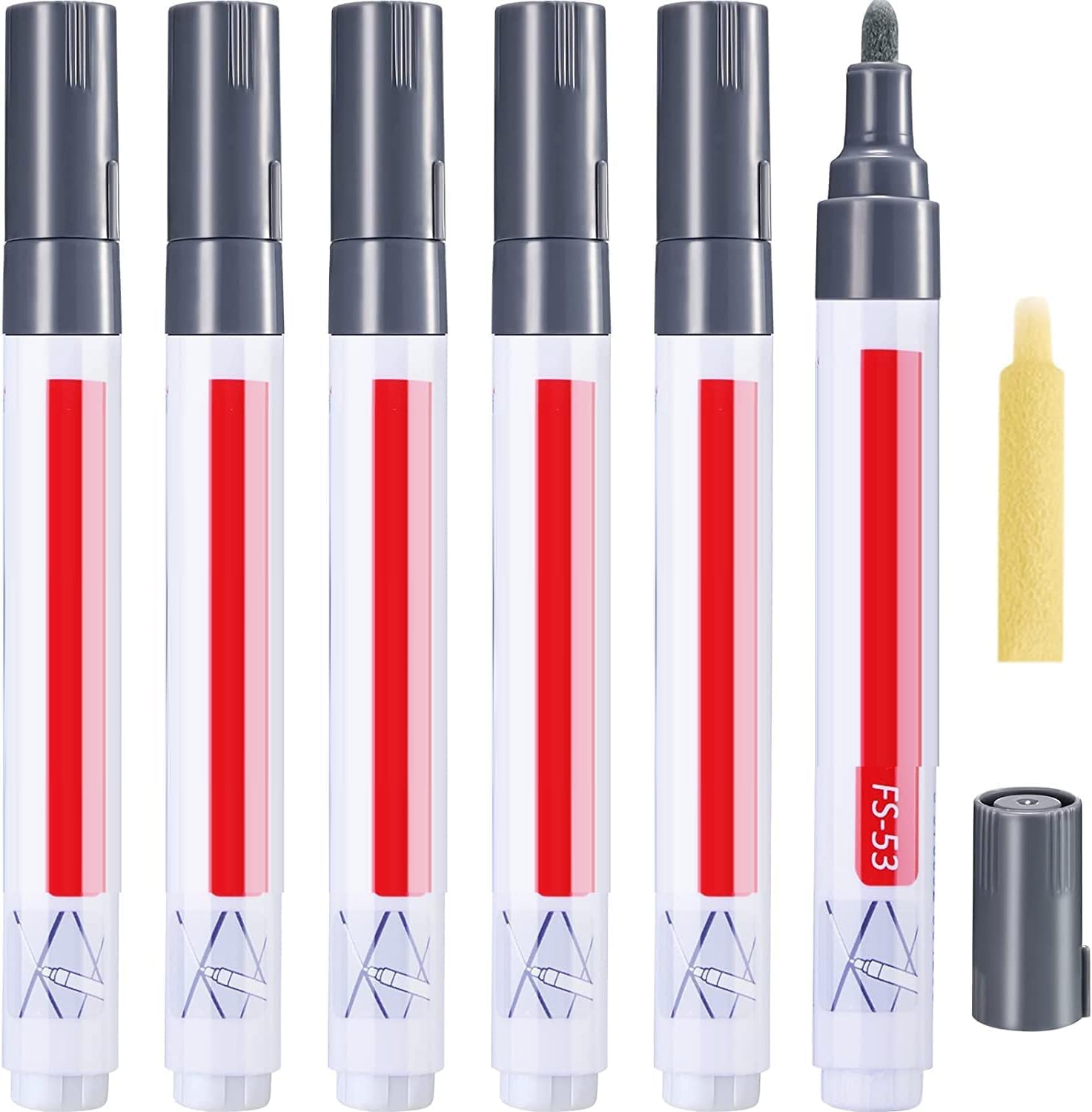 Starthi 18 Pieces Grout Restorer Pen Large Grey Grout Repair Tube Tile Filling Reform Pen Rejuvenate Repair Marker for Tile Wall Floor (Dark Grey)