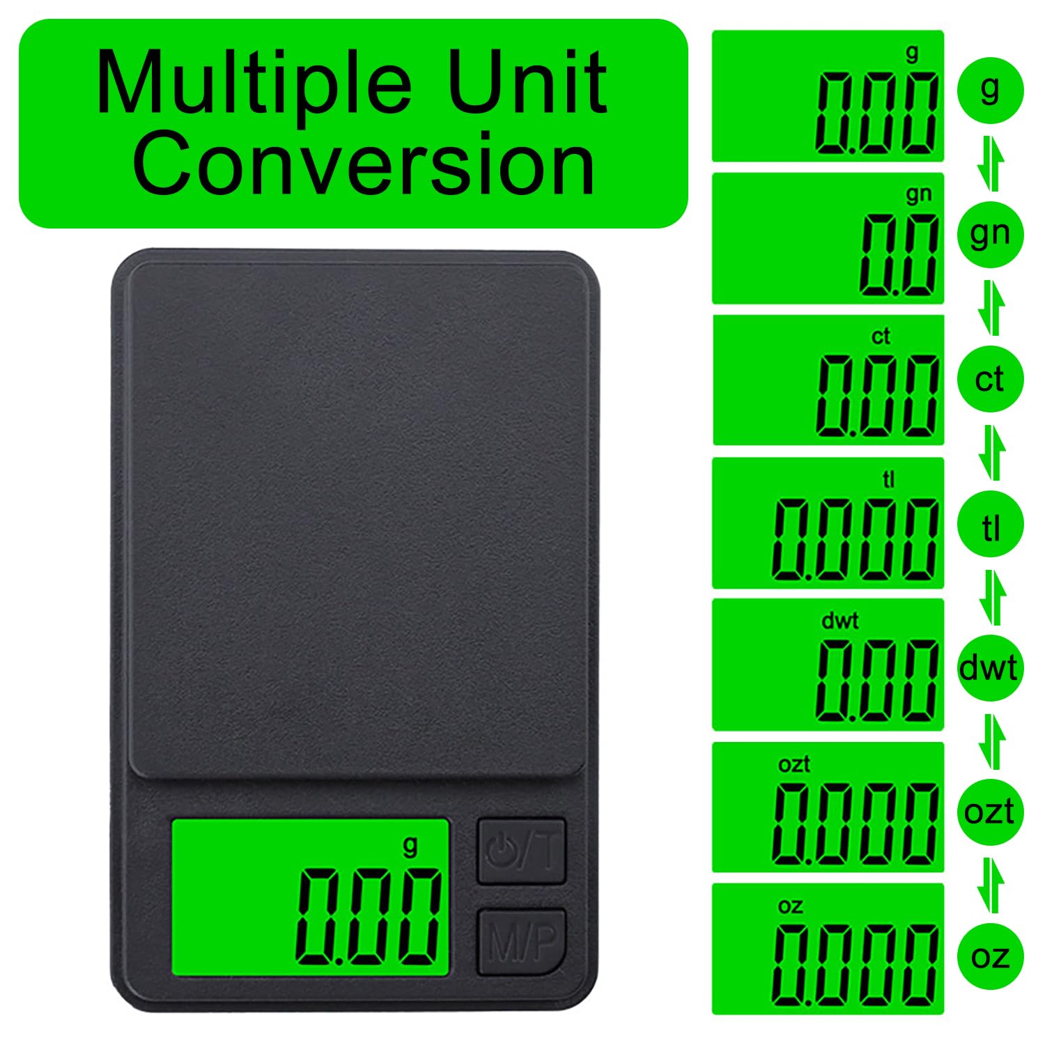 Balance de cuisine numérique portable GeekerChip 0,01 g/1000 g écran LCD
