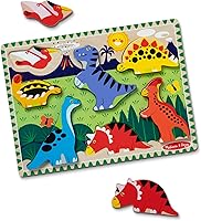 Vista 1 de Melissa & Doug dinosaurio Chunky Rompecabezas de madera, Multicolor