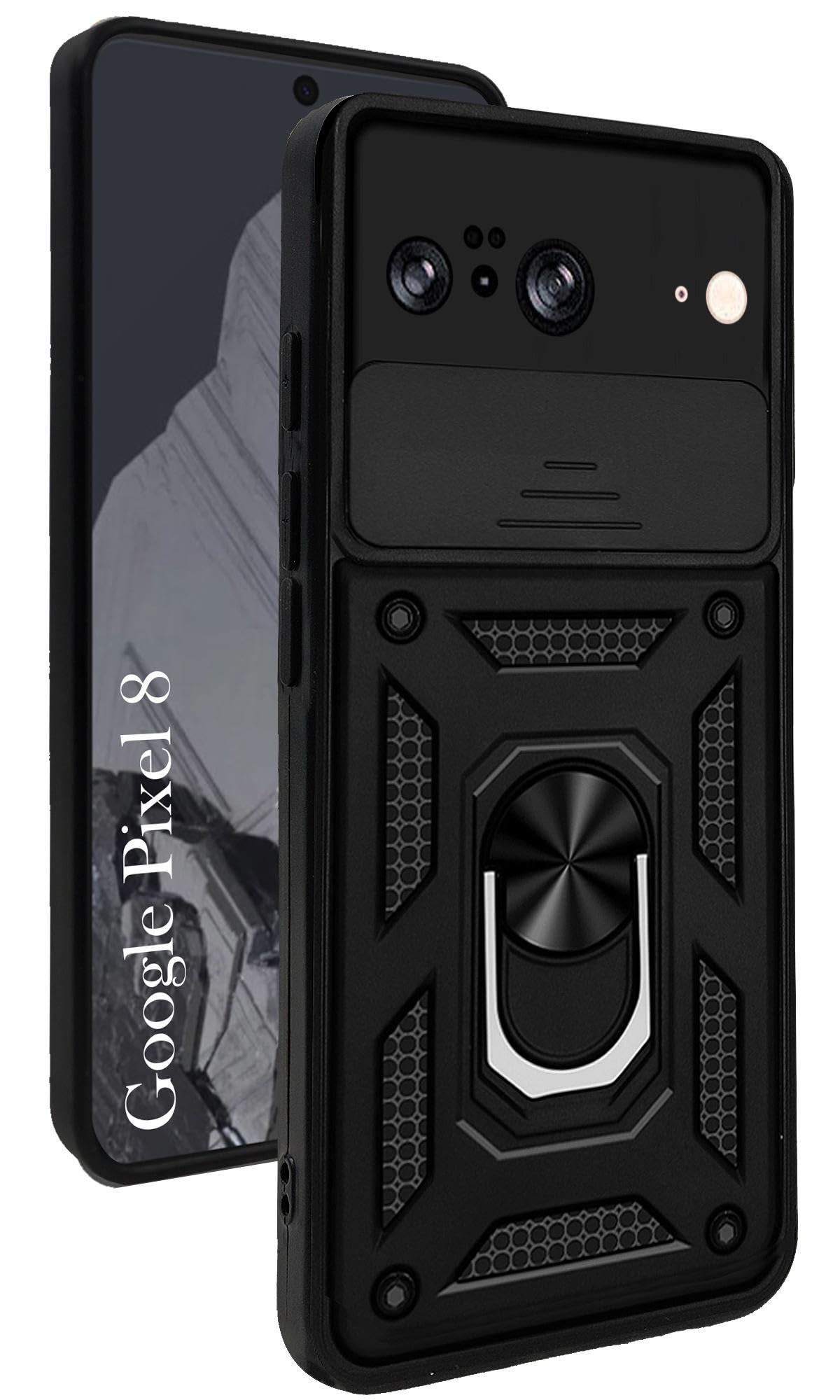 Jkobi Back Cover Case for Google Pixel 8 (Hybrid Dual Armor Polycarbonate | Carbon Black) (B0CW9W88M9) Amazon Price History, Amazon Price Tracker