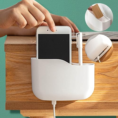 Miniatura 4 de Soporte de pared para control remoto, 4 unidades, soporte para bolígrafo para pared, sin agujeros, autoadhesivo, caja organizadora de almacenamiento