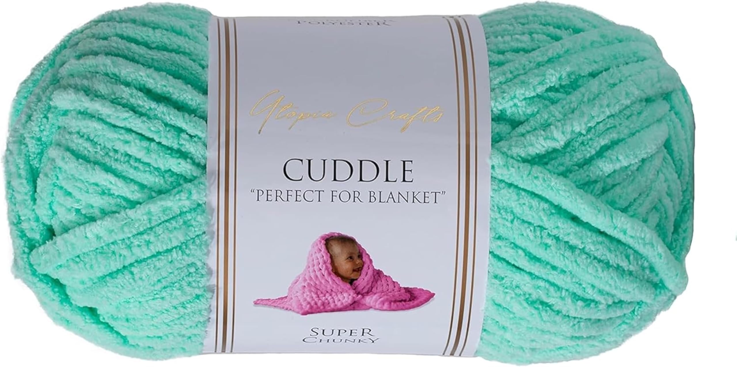 Utopia Crafts Cuddle Super Chunky Chenille Soft Yarn for Knitting and Crochet (Mint, 100g)