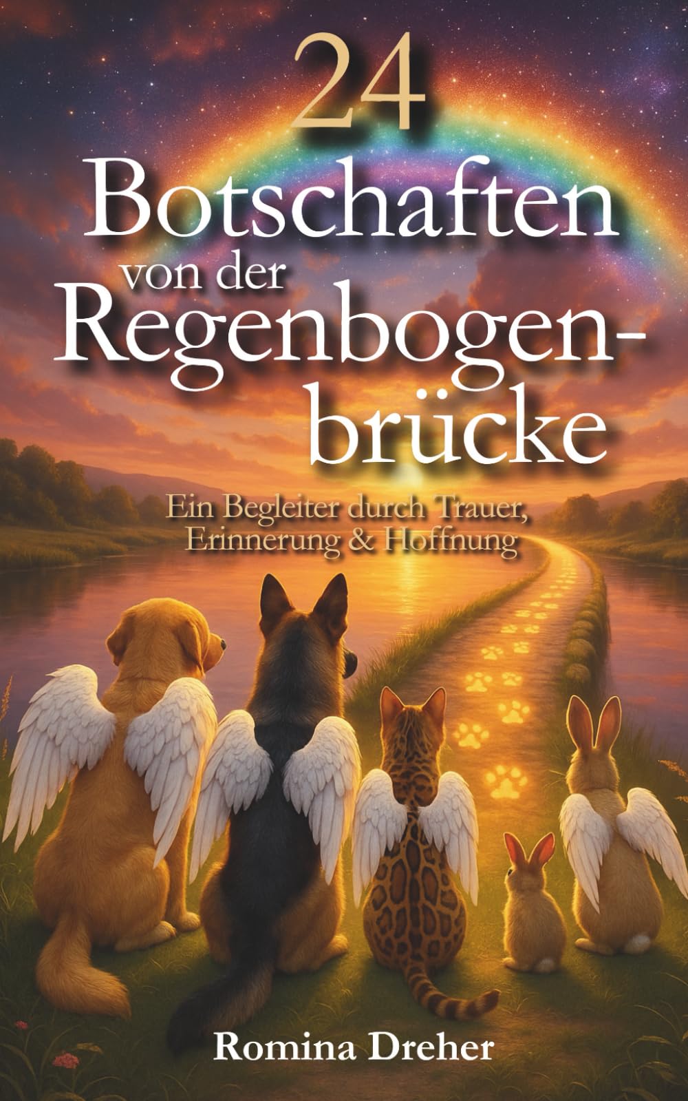 24 Botschaften von der Regenbogenbrücke: Ein Begleiter durch Trauer, Erinnerung und Hoffnung (Wenn Pfoten Spuren hinterlassen)