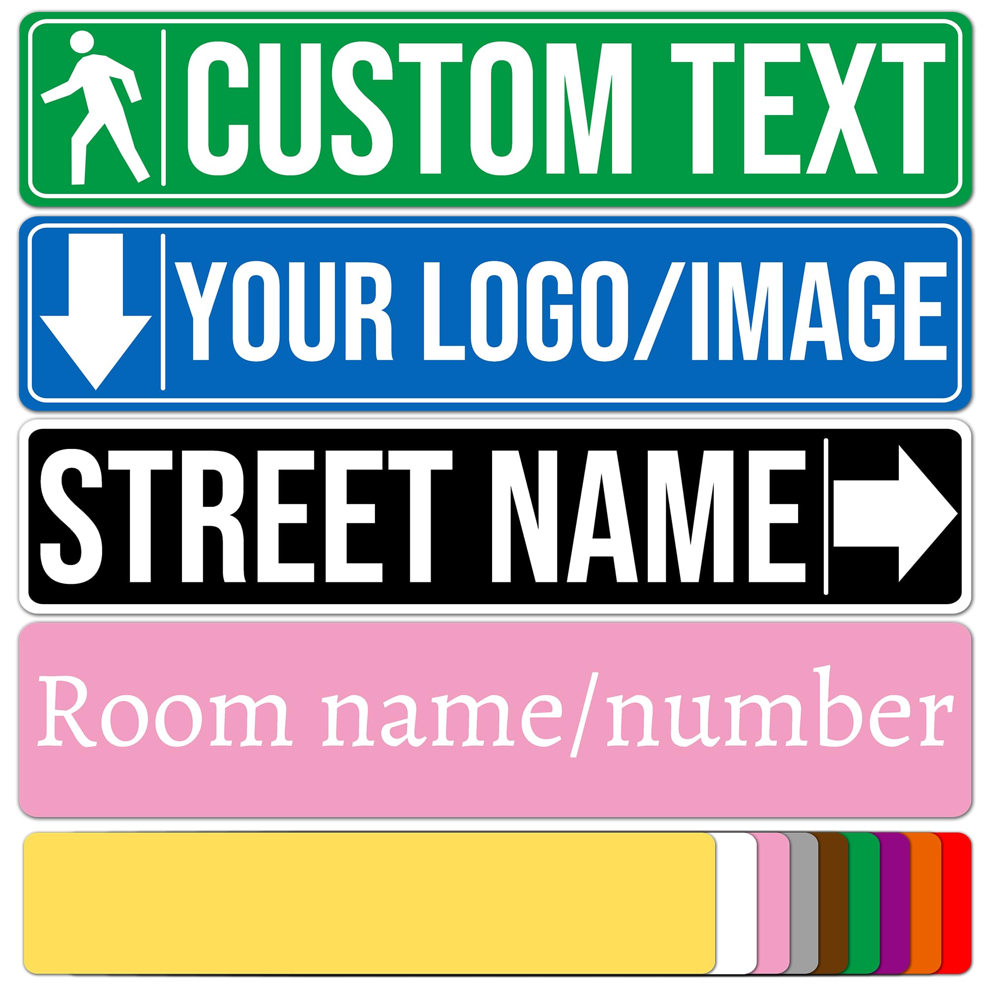 Custom Aluminum Street Sign 4x18 Inch, Personalized Reflective Metal Sign - Single/Double Sided, Rust-Free & Weatherproof - UV/Fade Resistant for