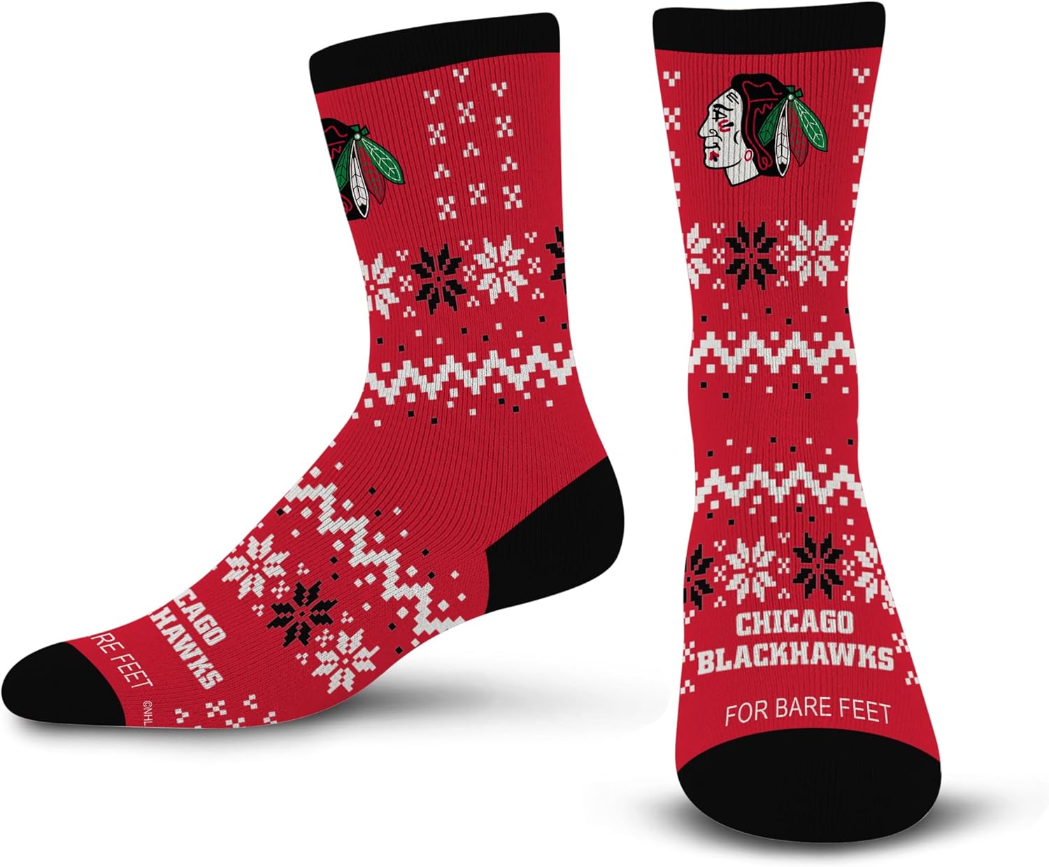 For Bare Feet Unisex Kid's Team Sweater Crew Sock NHL Youth