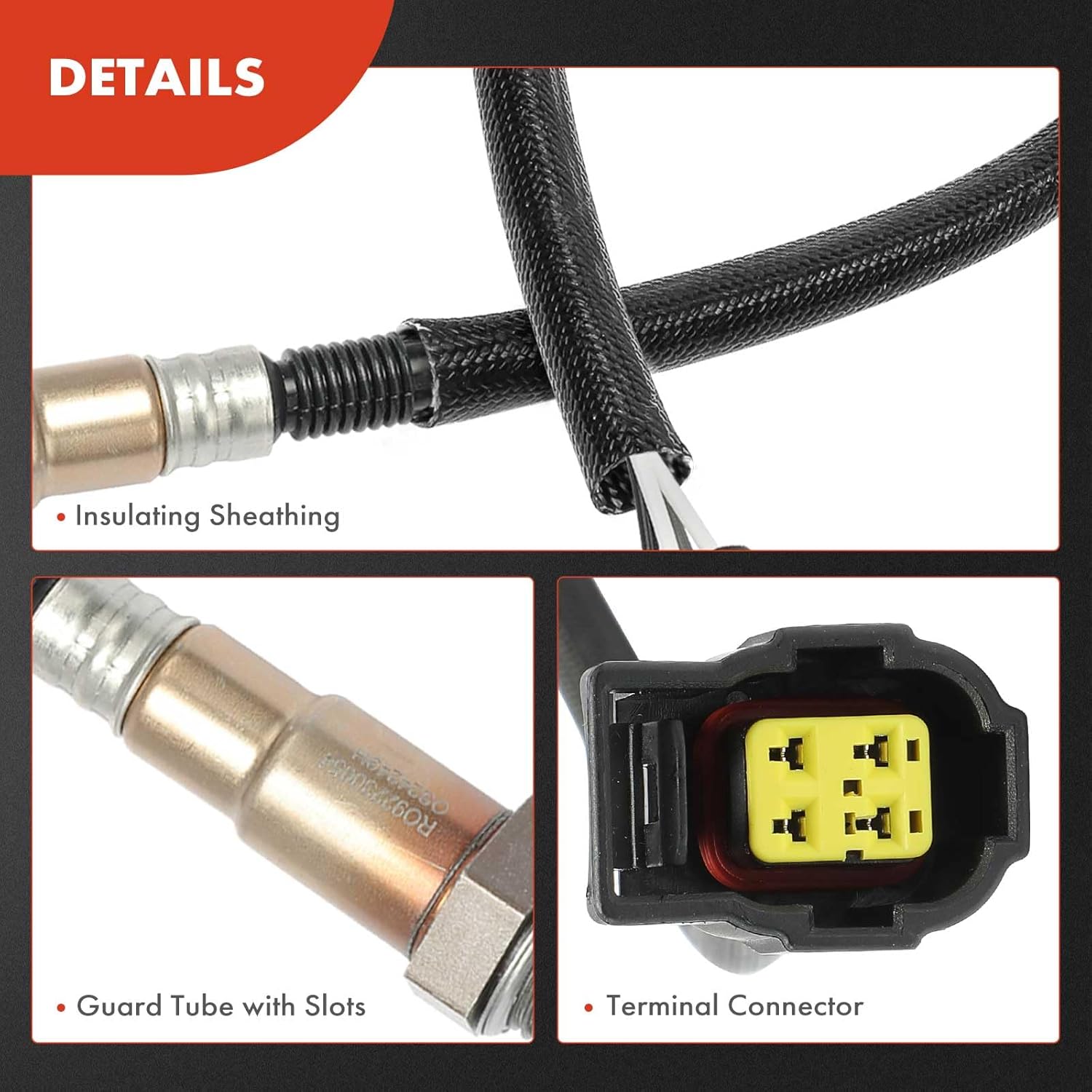 A-Premium O2 Oxygen Sensor Compatible with Dodge Dakota 2001, Durango 2001-2002, Ram 1500 2002 & Jeep Grand Cherokee 2001-2004, V8 4.7L, 2-PC Set, Replace# 56041345AE, 56044582AA