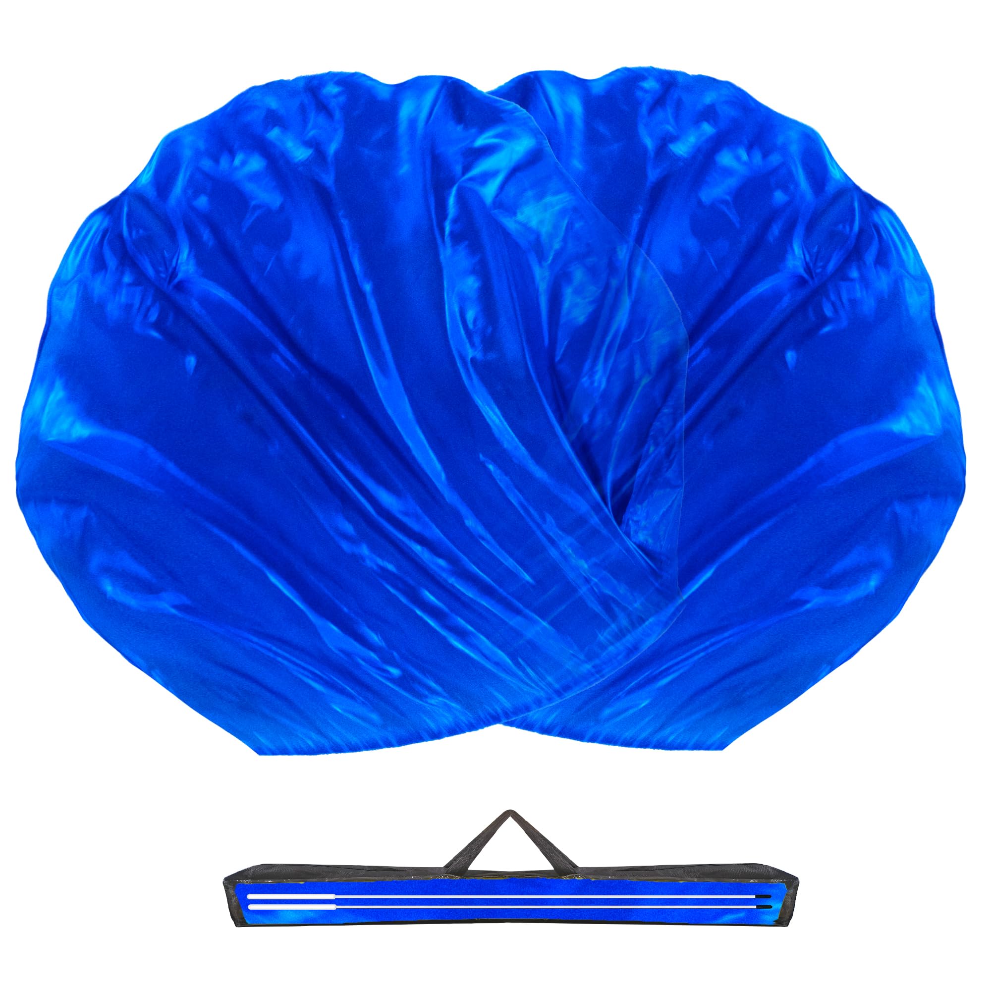 Baisdan 54"x 54" Worship Flags with Flex Rod, Semicircle Worship Angel Wing Praise Flags for Dance Church