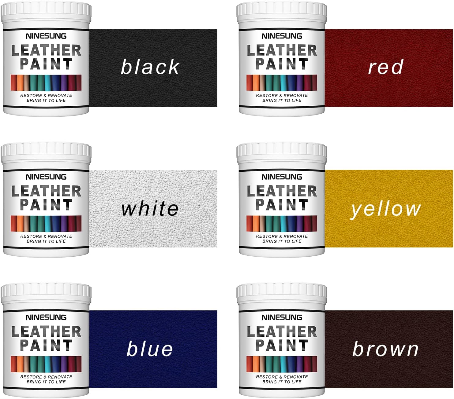 Yellow Leather Paint for Shoes, Sneaker, Jacket, Sofa, Purses, Furniture, Couches, Bags, Car Seat, Leather Dye Yellow- Leather Stain, Yellow Shoe Paint - Super Easy Use (Yellow, 4 Ounces)