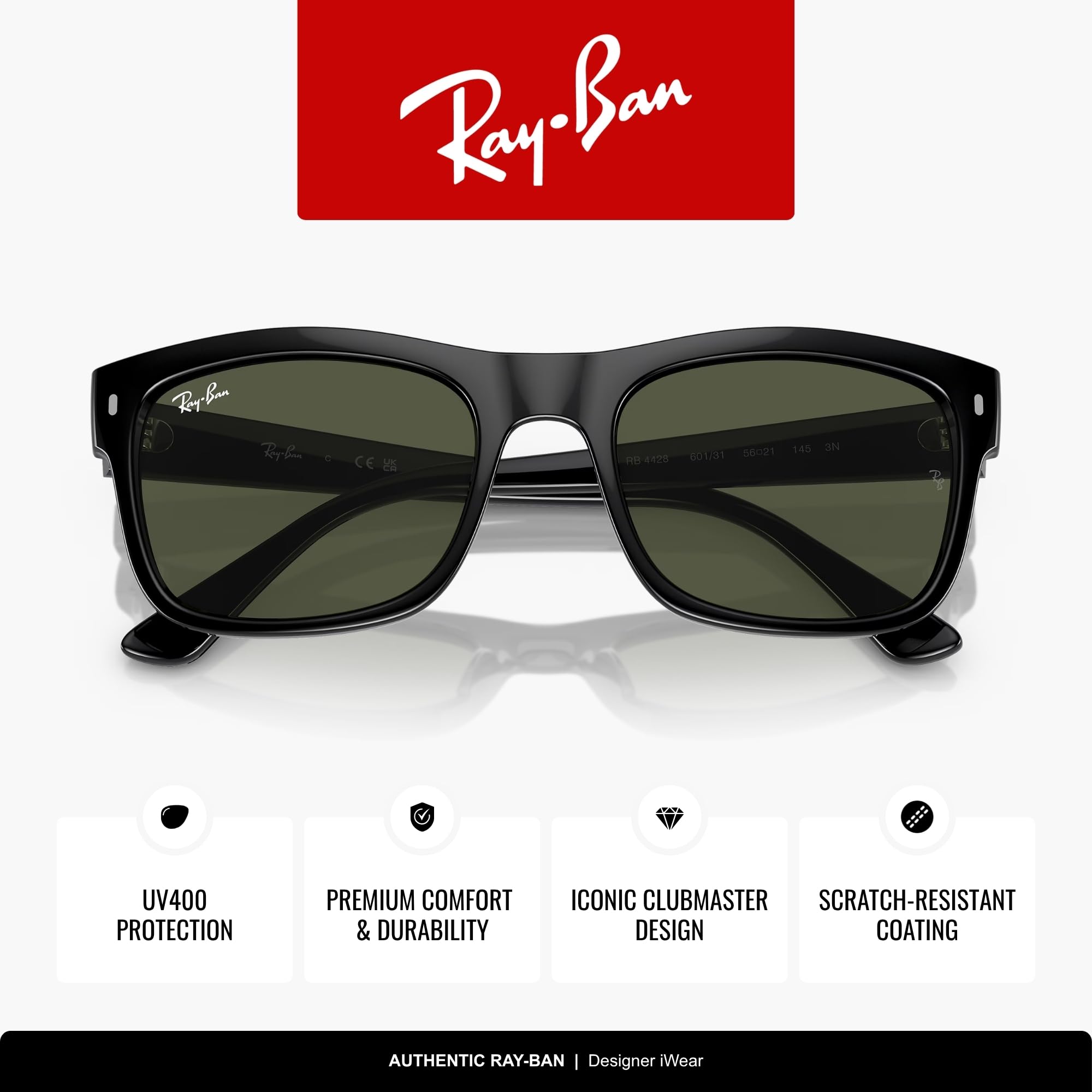RayBan 0RB4428 Sonnenbrille 601/3156