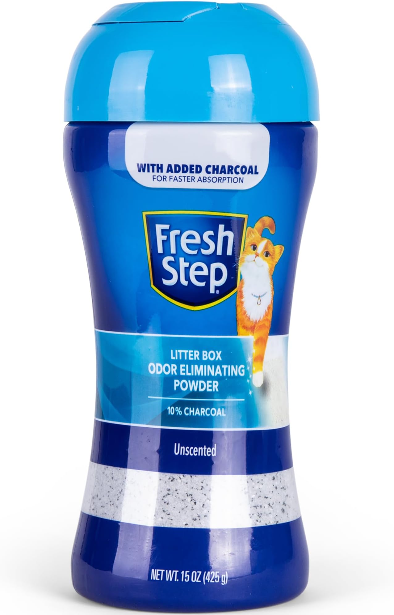 Fresh Step Charcoal Odor Eliminating Cat Litter Box Powder, 15 Oz