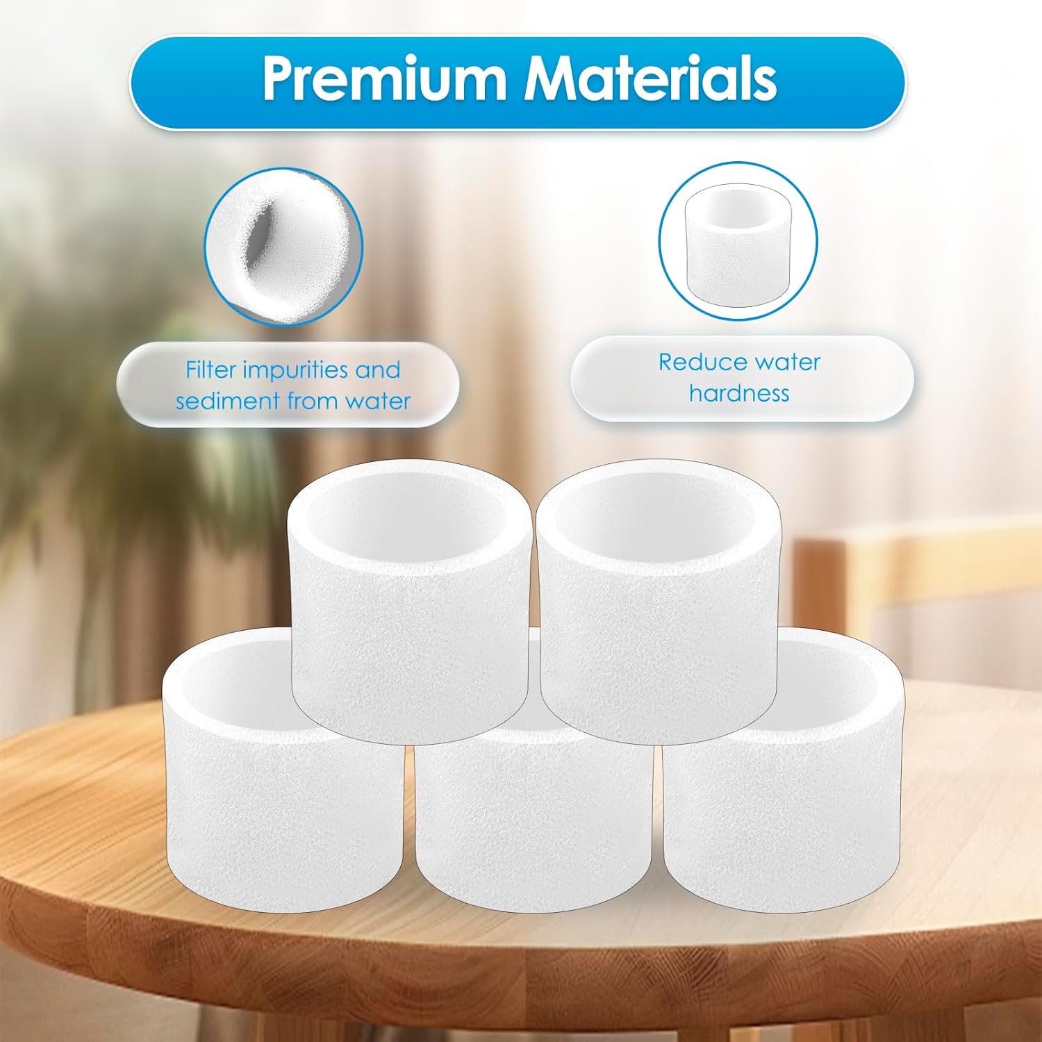 (30 Pack) Top Fill Humidifier Replacement Filters for LEVOIT Classic160, Dual150, Dual200S, Classic300, Classic300S, LV600S, OasisMist450S, Superior6000S Series Humidifiers Sponge Water Filter