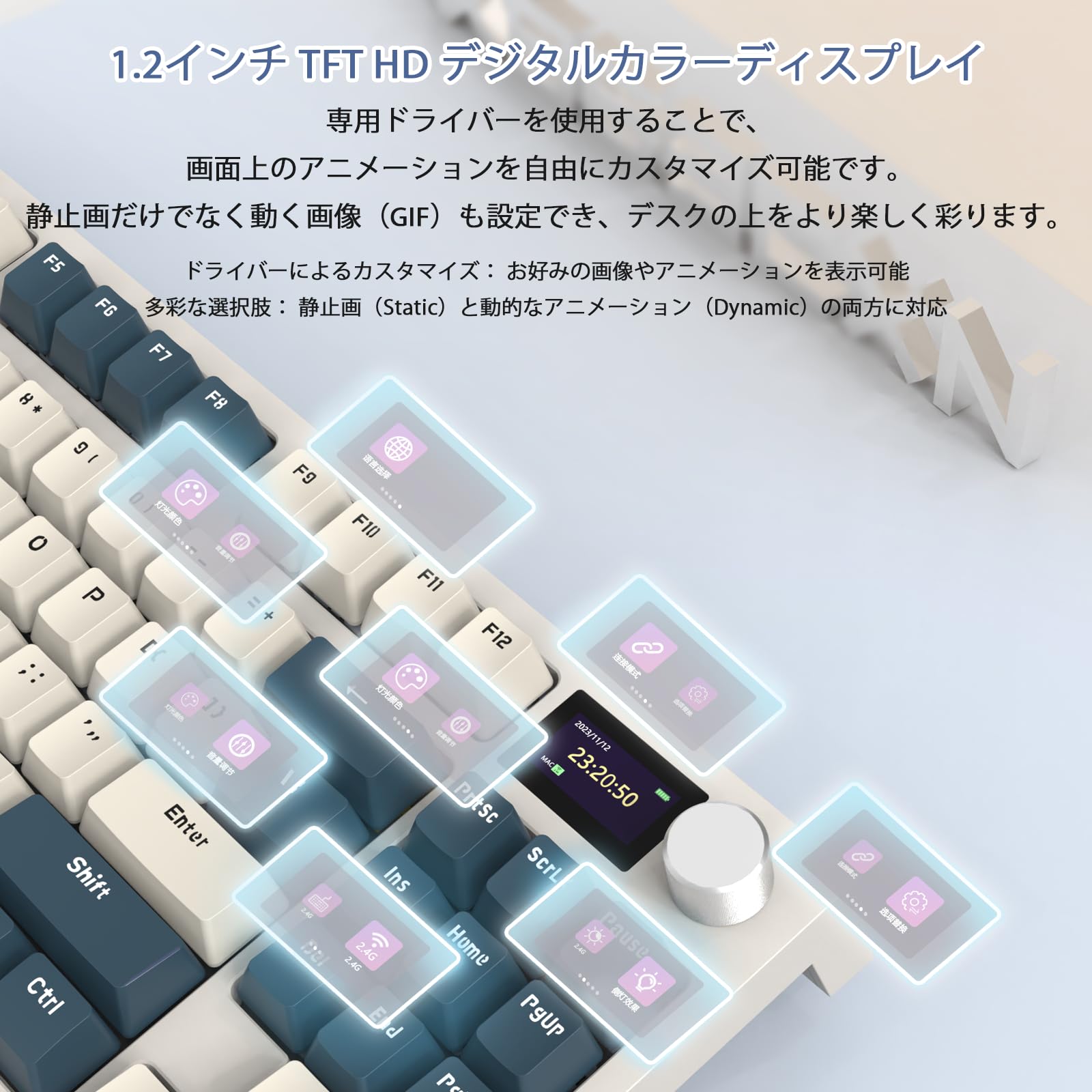 Amazon | ATTACK SHARK x AJAZZ K86 ゲーミングキーボード 無線 75