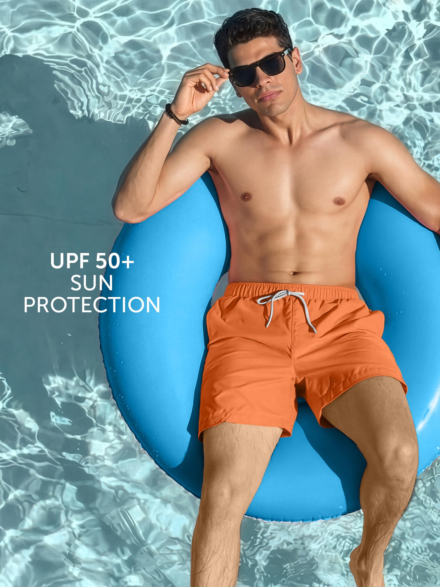 XYXX Aqua Swim Shorts with Side Pockets and Drawstring | Lighweight, Quick Dry Swimming Shorts with UV Protection for Men